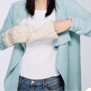 Anthroplogie La Fee Verte Draped Boucle Cardigan Sweater Mint Green S